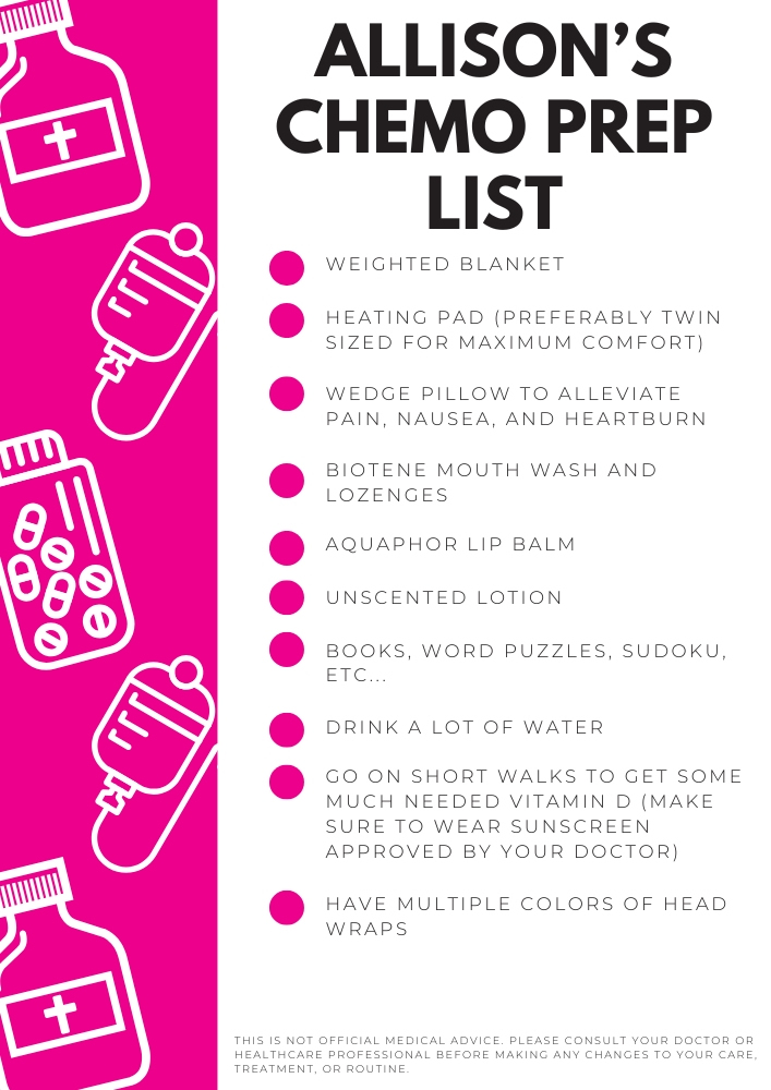 Allison's Chemo Prep List